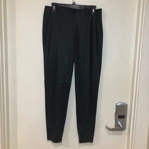 Zara Basic Black Leather Pants Size Large